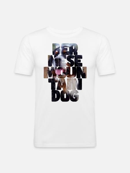 Bouvier bernois - T-shirt près du corps Homme - blanc