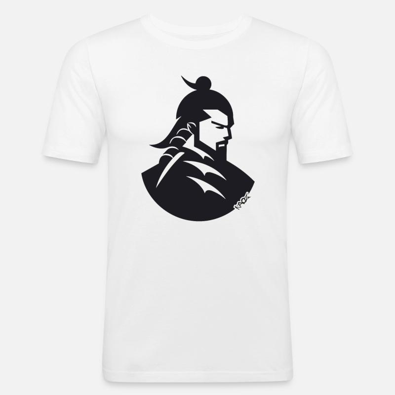 A Japanese Samurai Shogun - Men's Slim Fit T-Shirt - white