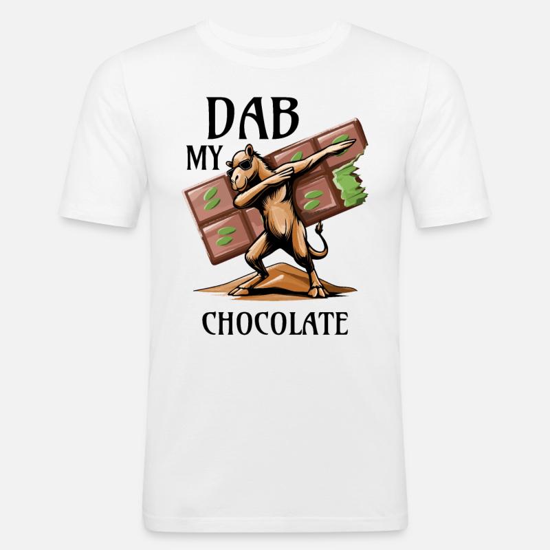 Dab My Chocolate – Der Dromedar-Dab! - Männer Slim Fit T-Shirt - Weiß