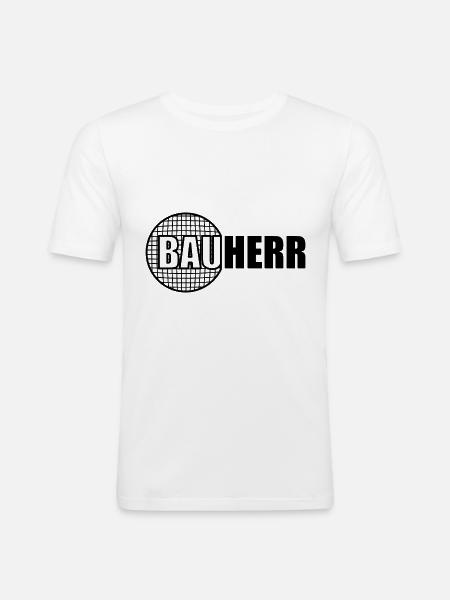 Bauherr Hausbau - Männer Slim Fit T-Shirt - Weiß