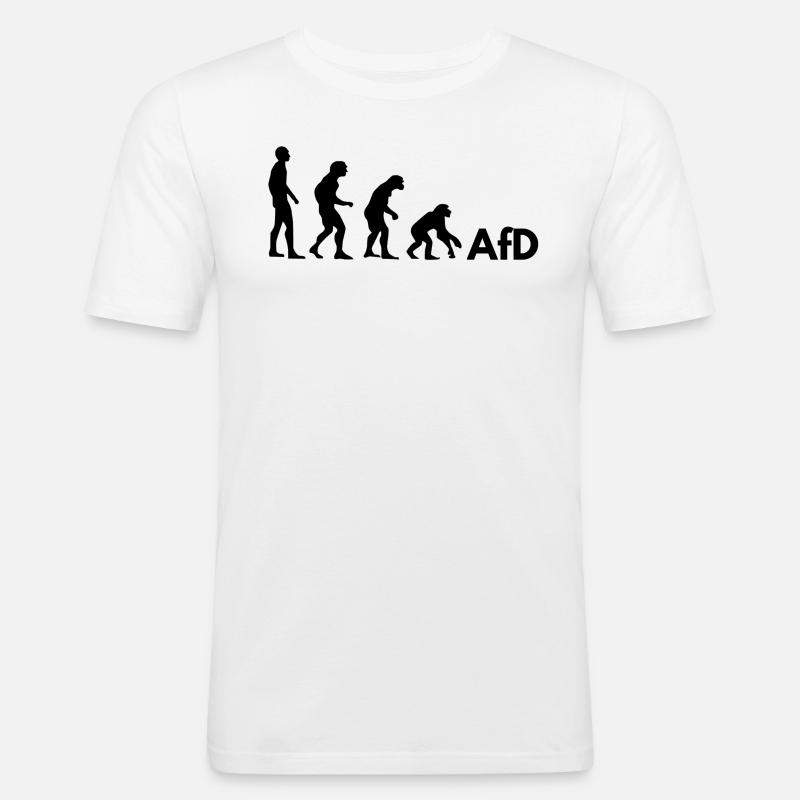 AfD Evolution - Männer Slim Fit T-Shirt - Weiß