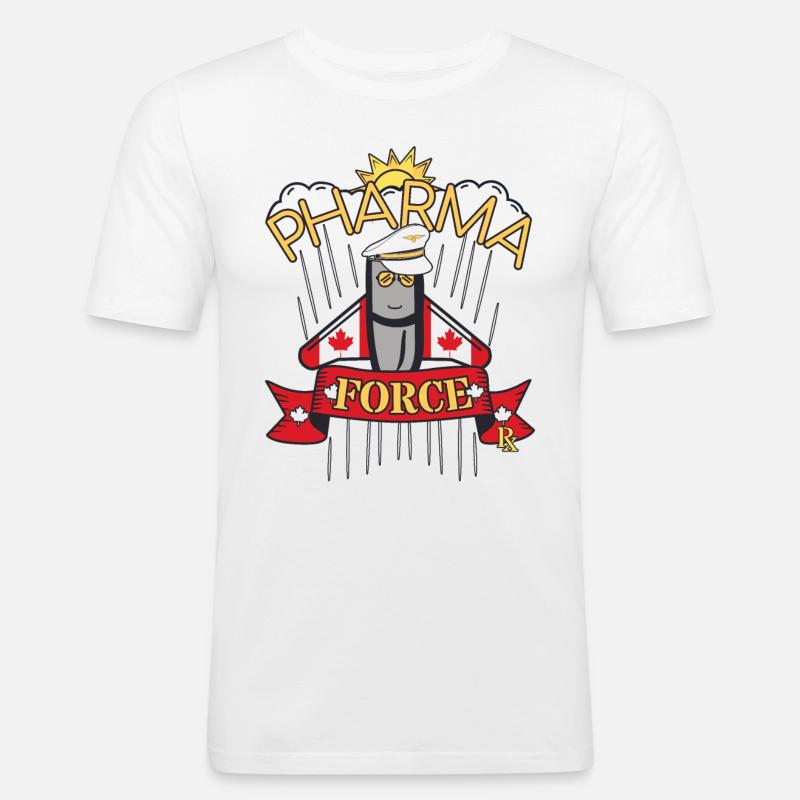 Pharmacy Canada Pharma Force - Men's Slim Fit T-Shirt - white