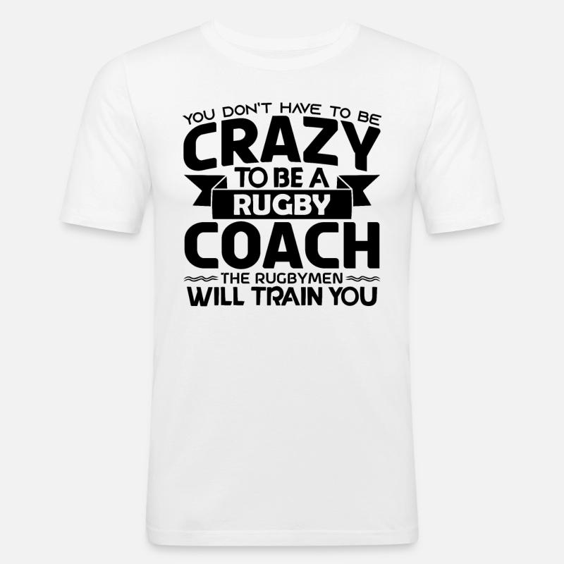 Rugby-Trainer | Rugby-Trainer-Geschenk Der beste Trainer - Männer Slim Fit T-Shirt - Weiß