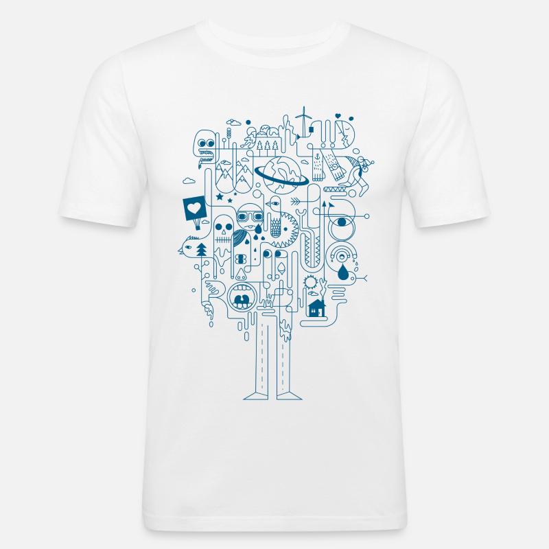 Creative - Männer Slim Fit T-Shirt - Weiß