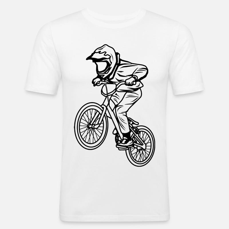 BMX Junge - Männer Slim Fit T-Shirt - Weiß