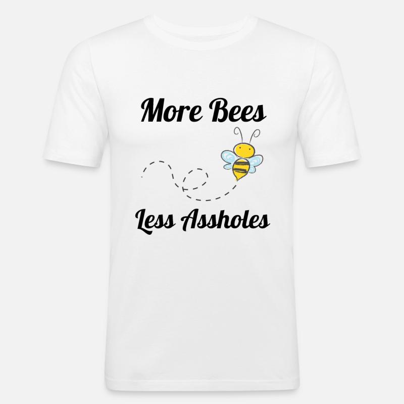 Biene Sarkasmus Umweltschutz Geschenkidee Natur - Männer Slim Fit T-Shirt - Weiß