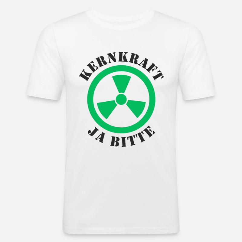 Nuclear Power, Yes Please - Men's Slim Fit T-Shirt - white