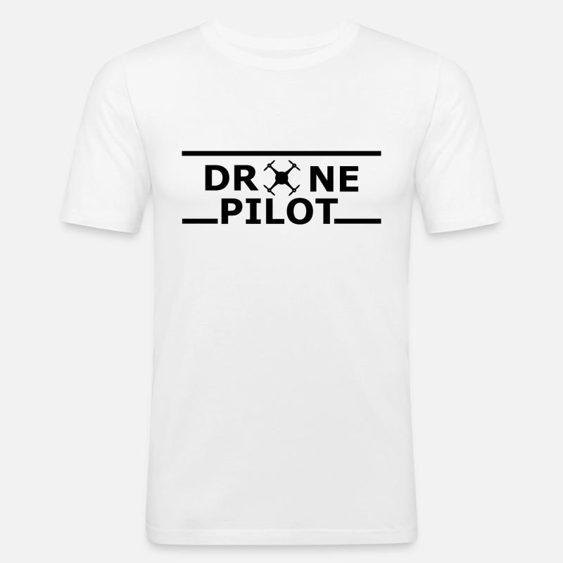 DRONE PILOT - Drone Pilot - Men's Slim Fit T-Shirt - white