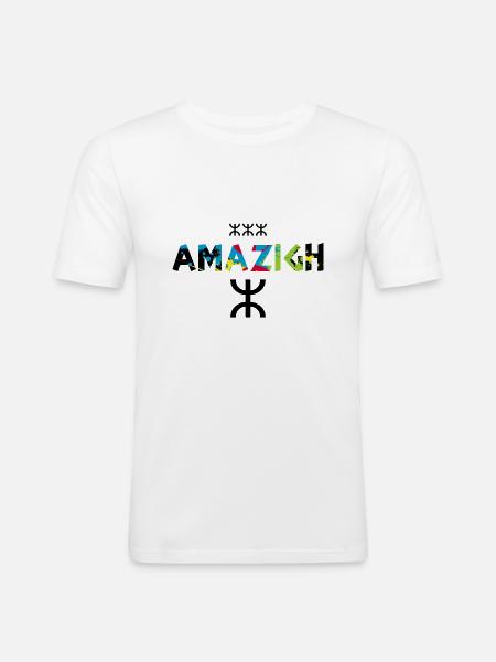 Amazigh - Men's Slim Fit T-Shirt - white