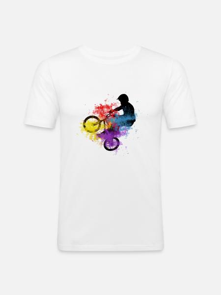 Bmx Freestyle - Men's Slim Fit T-Shirt - white