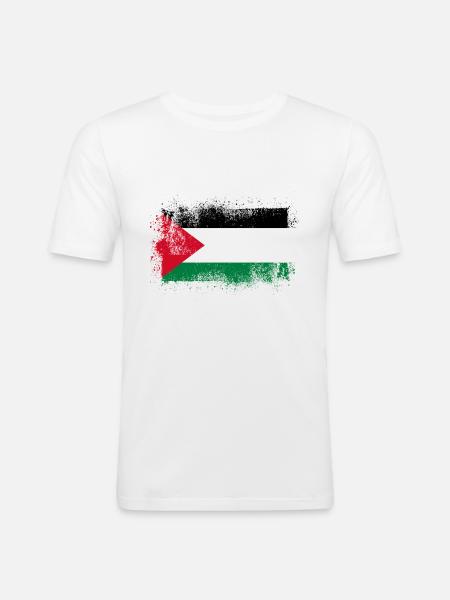 Palestine - Men's Slim Fit T-Shirt - white