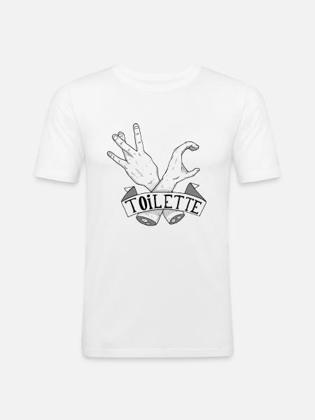 Approximative Translation # 3 - Men's Slim Fit T-Shirt - white