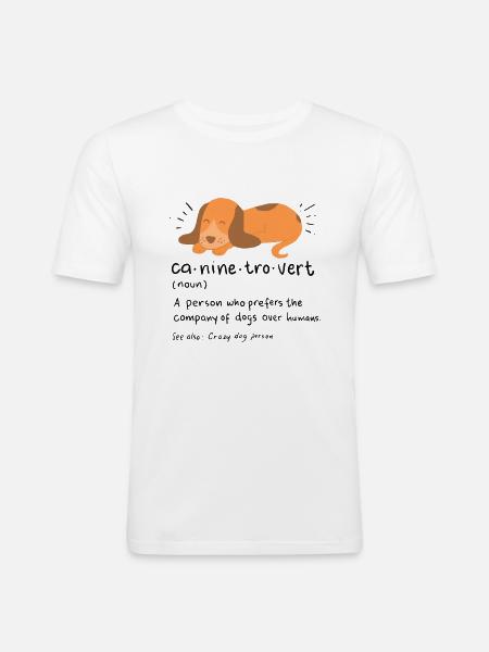 Introverted gift Introverted anti-social - Men's Slim Fit T-Shirt - white