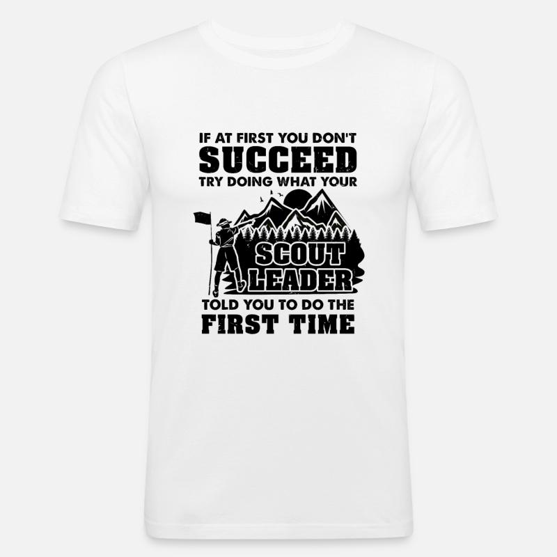 Pfadfinder Pfadfinderin Geschenk - Männer Slim Fit T-Shirt - Weiß
