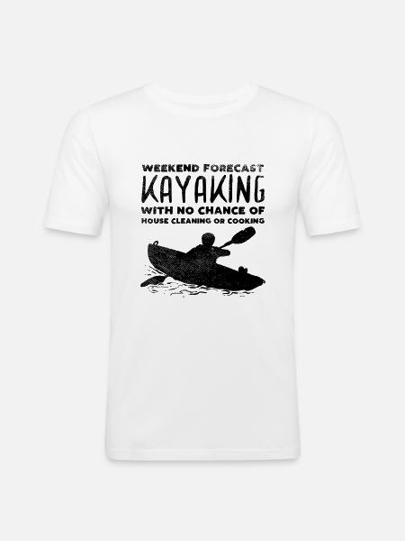 Kayaking Kayak Paddling - Men's Slim Fit T-Shirt - white