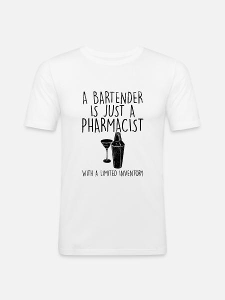 Bartender - Men's Slim Fit T-Shirt - white
