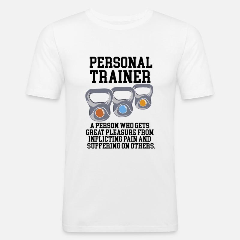 Personaltrainer Definition - Männer Slim Fit T-Shirt - Weiß