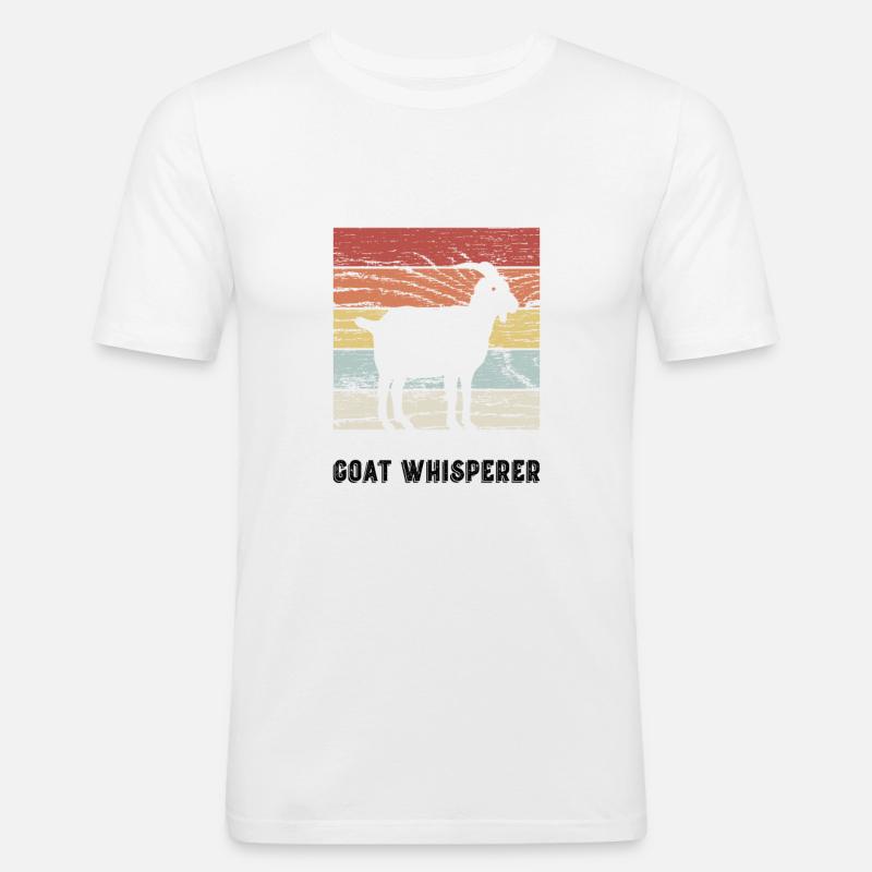 Ziege Ziegen Flüsterer - Männer Slim Fit T-Shirt - Weiß