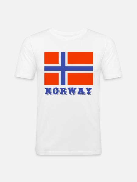 norway - Men's Slim Fit T-Shirt - white