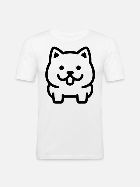 Hund - Männer Slim Fit T-Shirt - Weiß