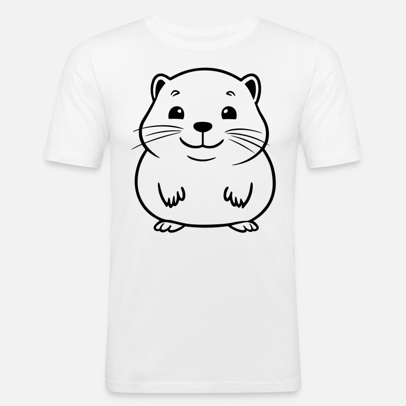 Murmeltier - Männer Slim Fit T-Shirt - Weiß