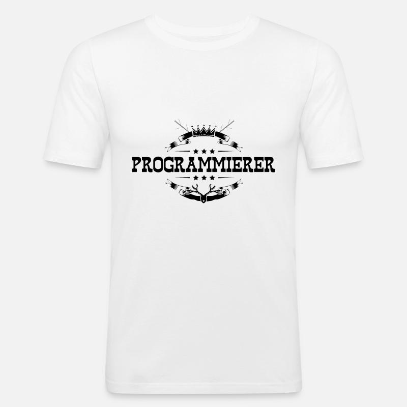 Programmierer Beruf - Männer Slim Fit T-Shirt - Weiß