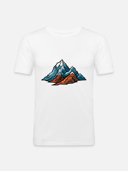 Mountains symbol nature - Men's Slim Fit T-Shirt - white