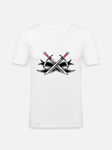 Sword Symbol - Men's Slim Fit T-Shirt - white