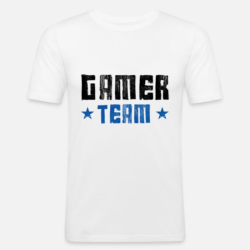 Équipe de joueurs - T-shirt près du corps Homme - blanc