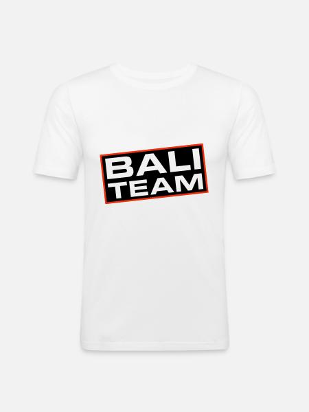 Bali Team - Männer Slim Fit T-Shirt - Weiß