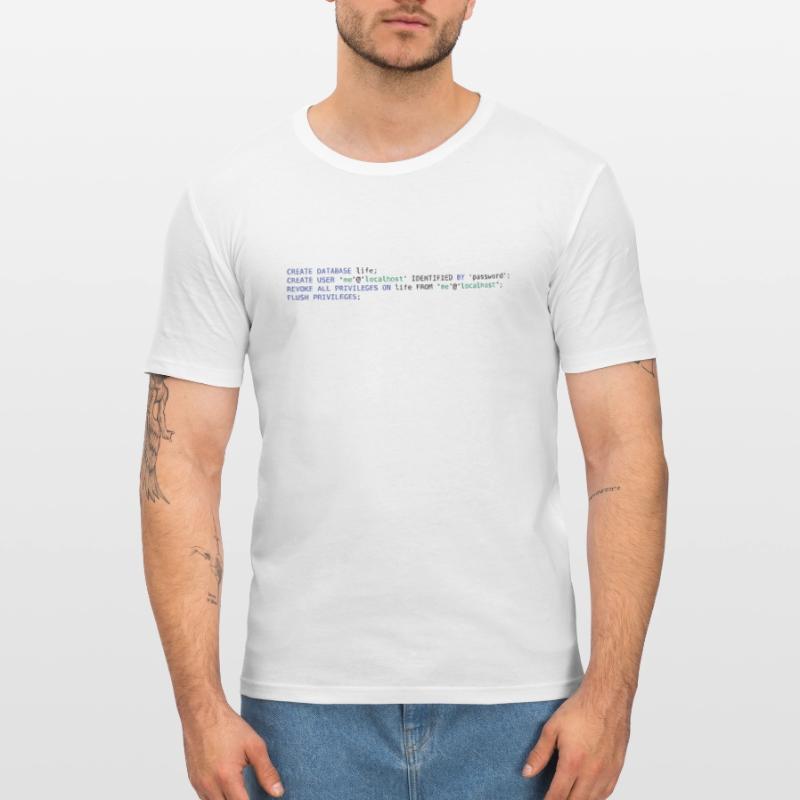 SQL PSEUDO - DATABASE LIFE WITHOUT PERMISSIONS Männer Slim Fit T-Shirt