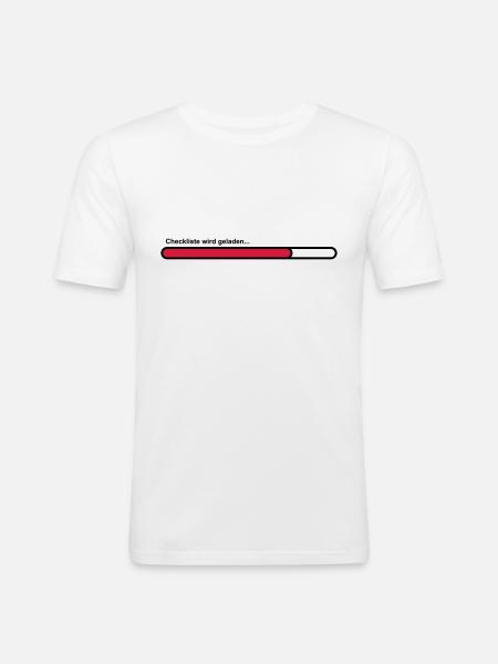 checklist - Men's Slim Fit T-Shirt - white