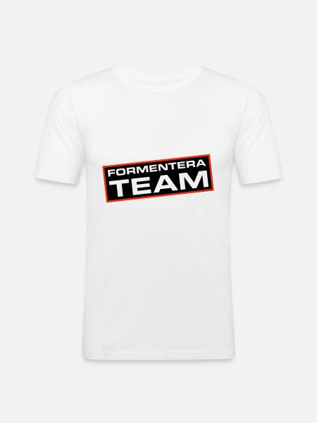 Formentera Team - Men's Slim Fit T-Shirt - white