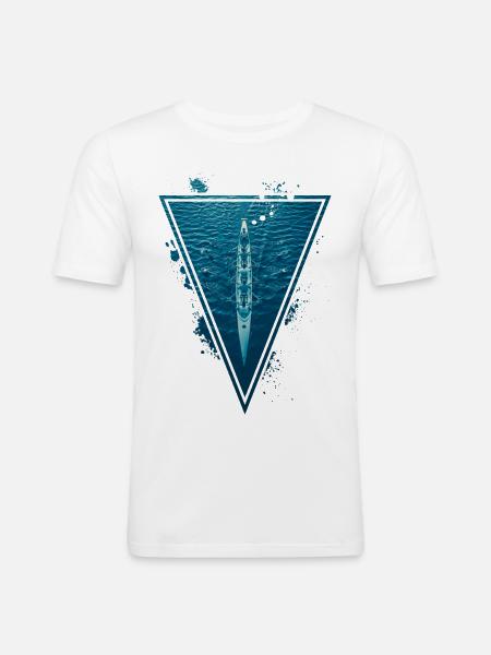 Rowing - Men's Slim Fit T-Shirt - white