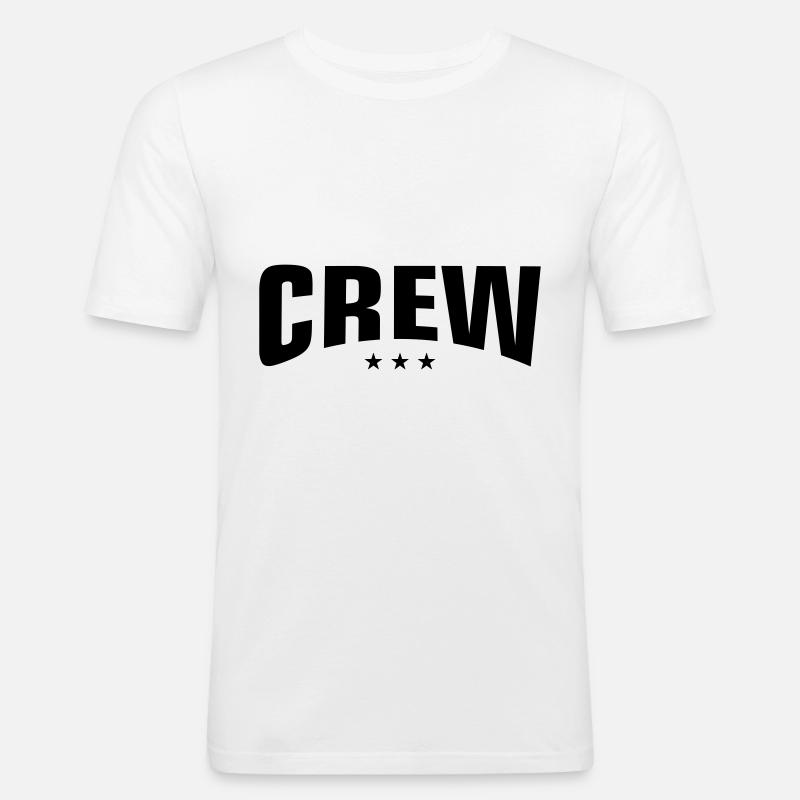 Conception de l’équipage - T-shirt près du corps Homme - blanc
