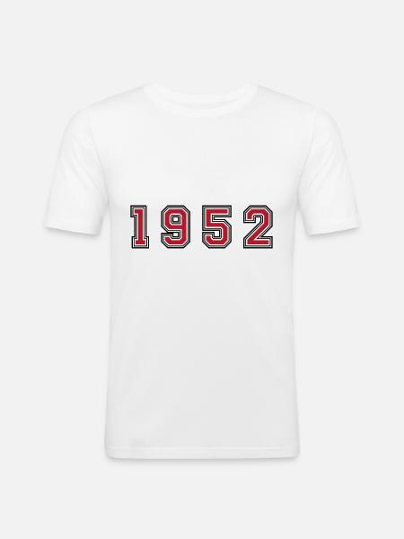 1952 year number - Men's Slim Fit T-Shirt - white