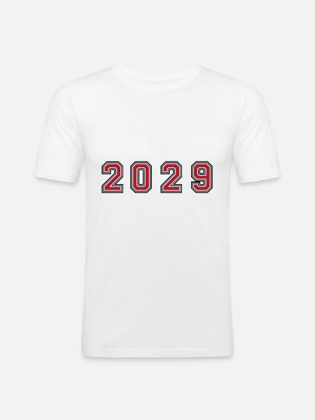 2029 year number - Men's Slim Fit T-Shirt - white