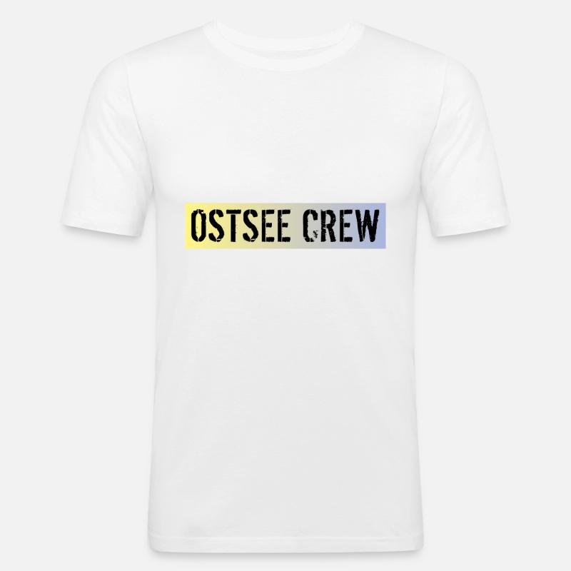 Ostsee Crew - Männer Slim Fit T-Shirt - Weiß