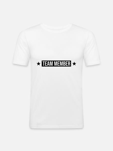 Team Members - Men's Slim Fit T-Shirt - white