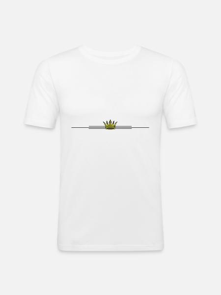 Crown Symbol Design - Men's Slim Fit T-Shirt - white
