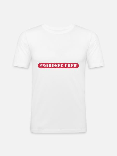 Nordsee Crew - Männer Slim Fit T-Shirt - Weiß