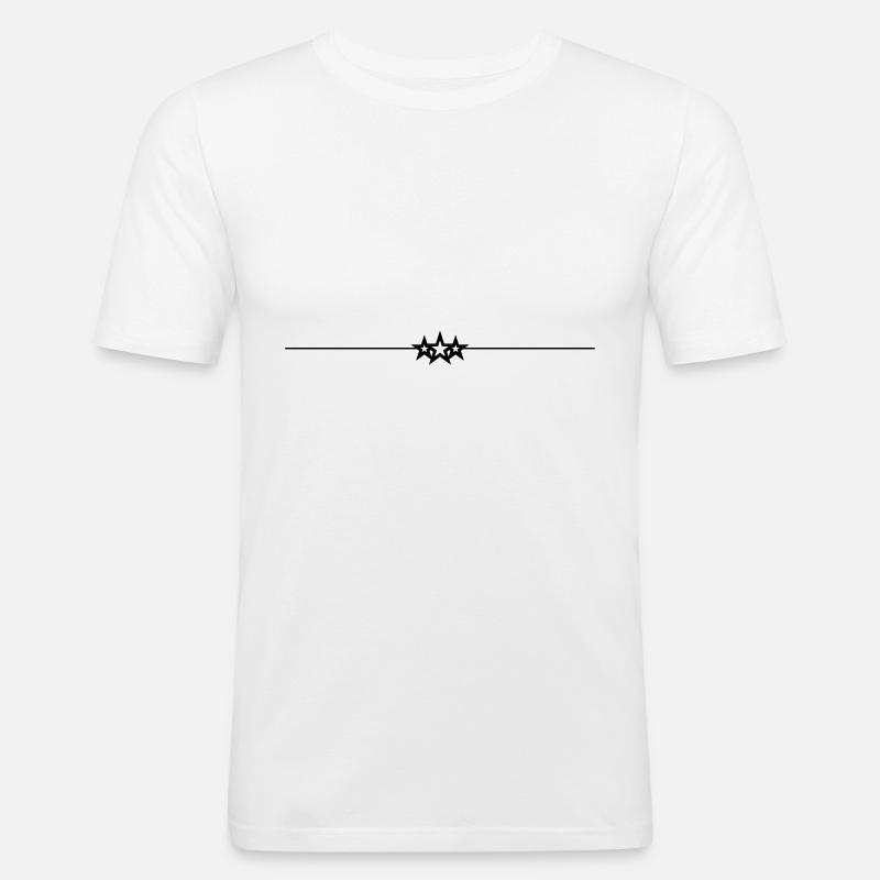 Stern Linie Element - Männer Slim Fit T-Shirt - Weiß
