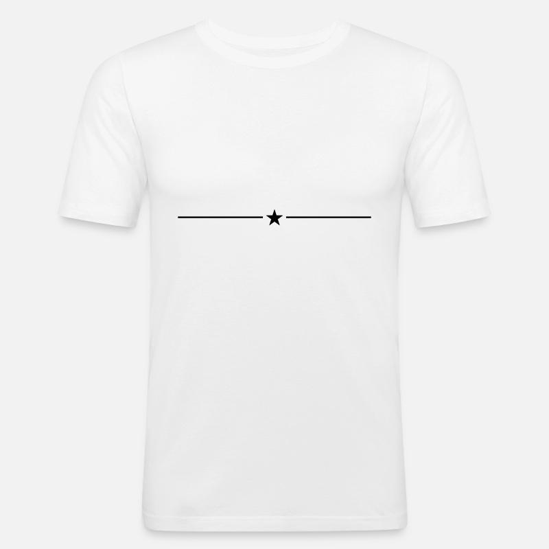 Star Line Element - Men's Slim Fit T-Shirt - white