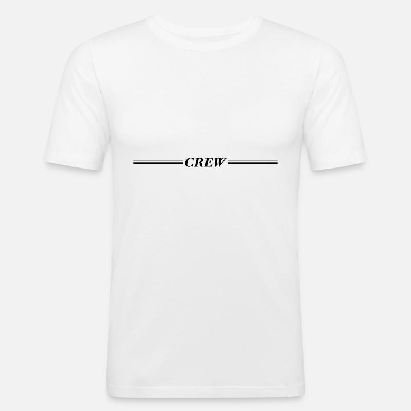 Crew Linie - Männer Slim Fit T-Shirt - Weiß