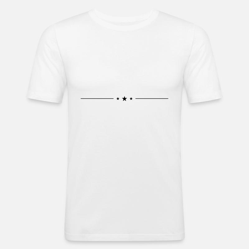 Stern Linie Element - Männer Slim Fit T-Shirt - Weiß