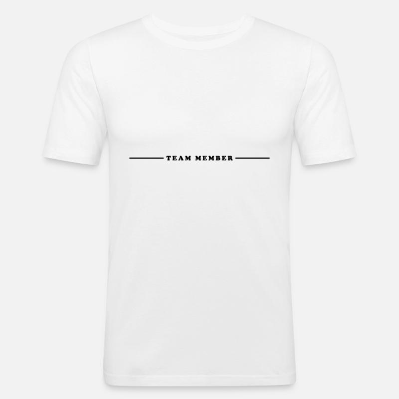 Team Member - Männer Slim Fit T-Shirt - Weiß