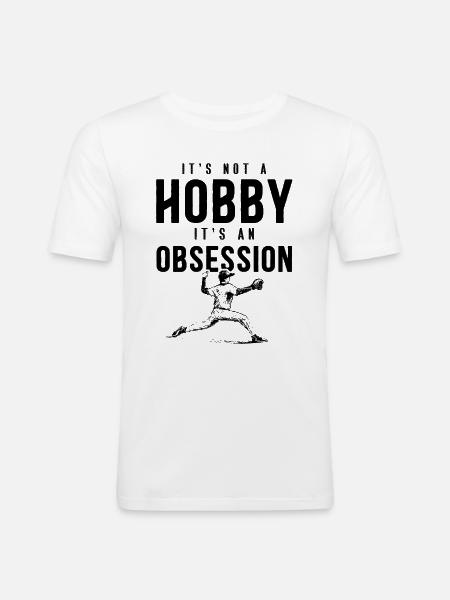 Baseball Hobby - Men's Slim Fit T-Shirt - white