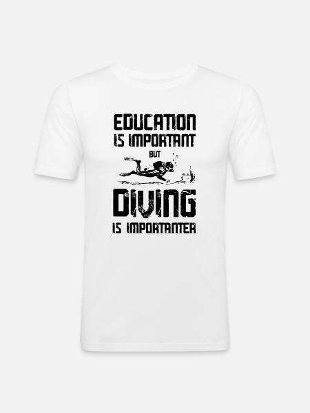 Training Diving - Men's Slim Fit T-Shirt - white