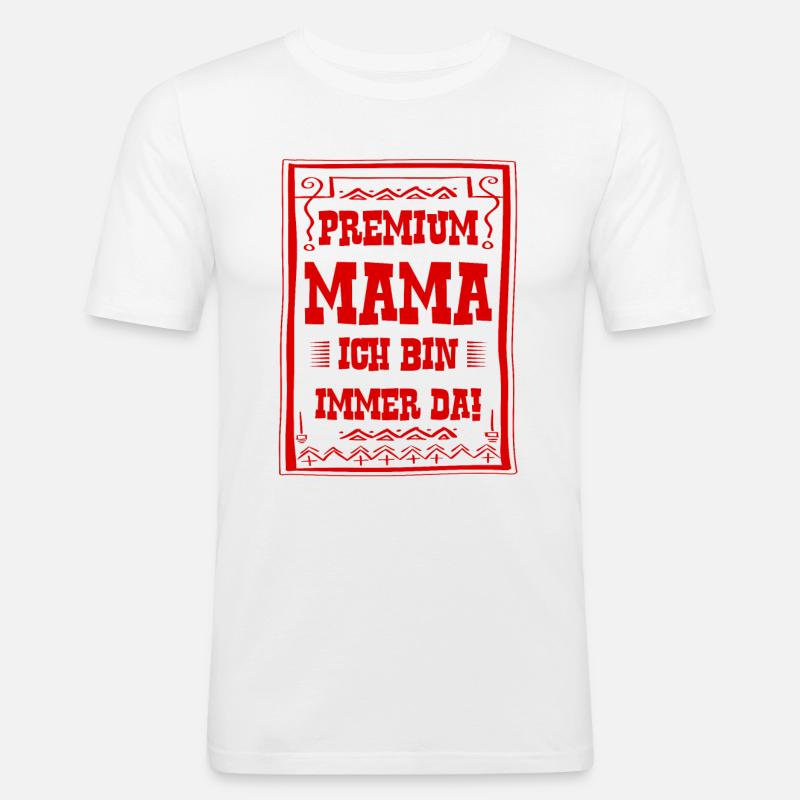 Beste Mama der Welt - Männer Slim Fit T-Shirt - Weiß