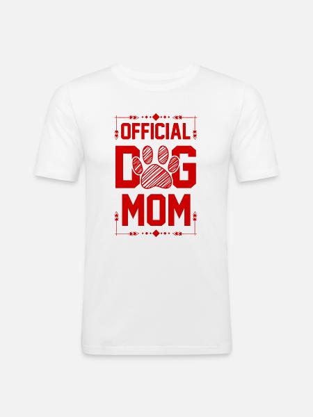 Hunde Mama Spruch - Männer Slim Fit T-Shirt - Weiß